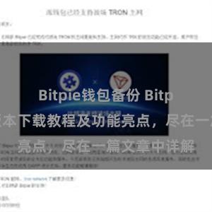 Bitpie钱包备份 Bitpie钱包最新版本下载教程及功能亮点，尽在一篇文章中详解