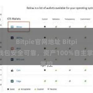 Bitpie官网地址 Bitpie钱包安全可靠，资产100%自主掌控